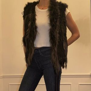 Black Fur vest